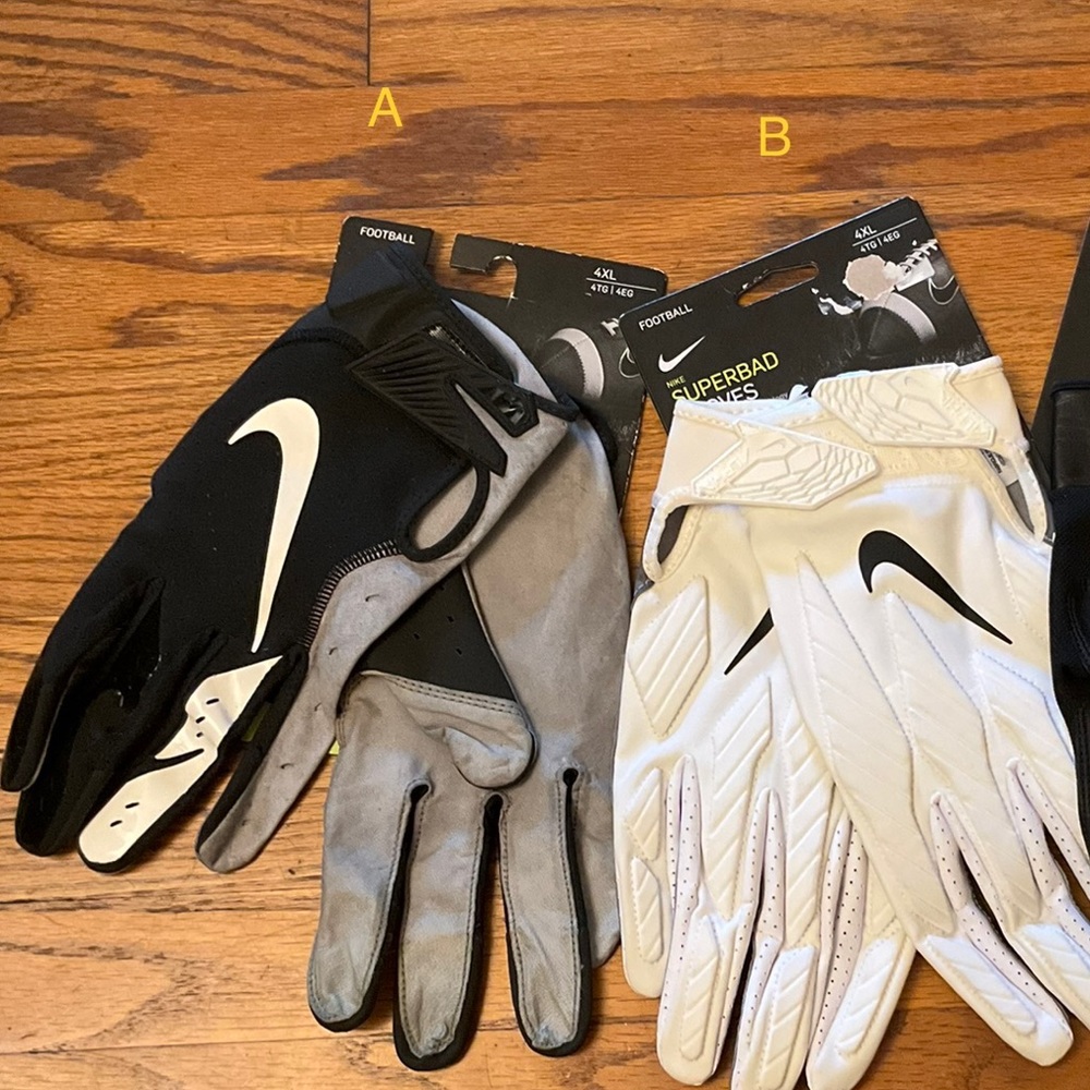 Football Gloves Asst Nike & Adidas 4XL
